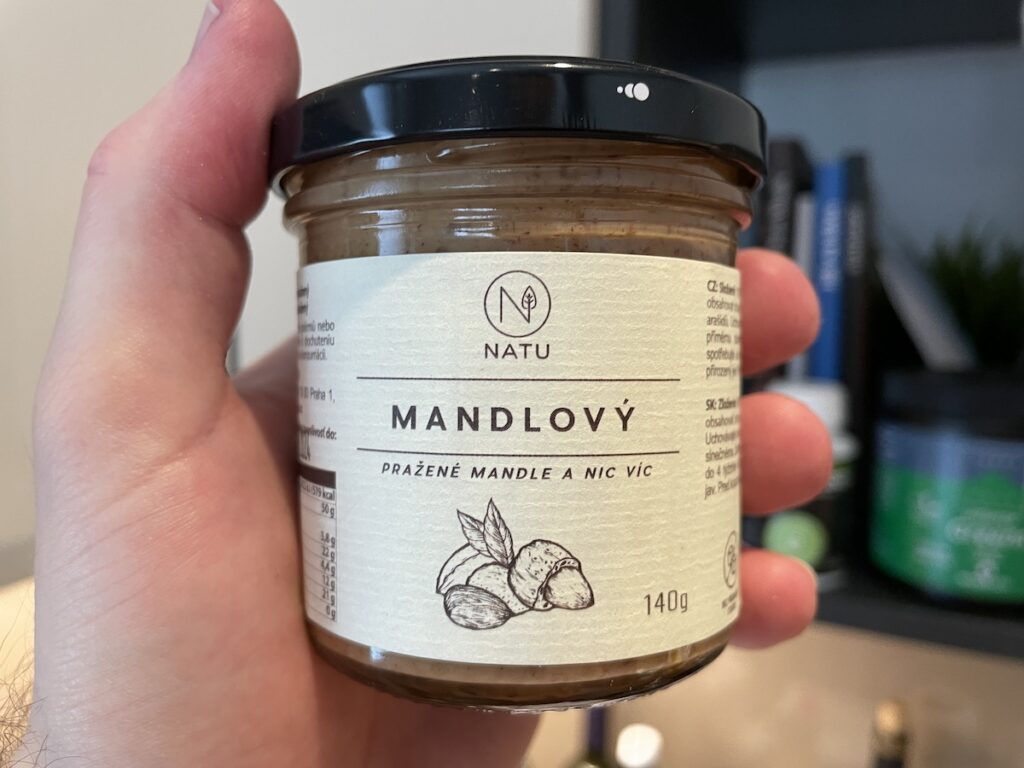 Natu recenze Mandlový krém neboli Mandlové máslo. Jaká je moje zkušenost?